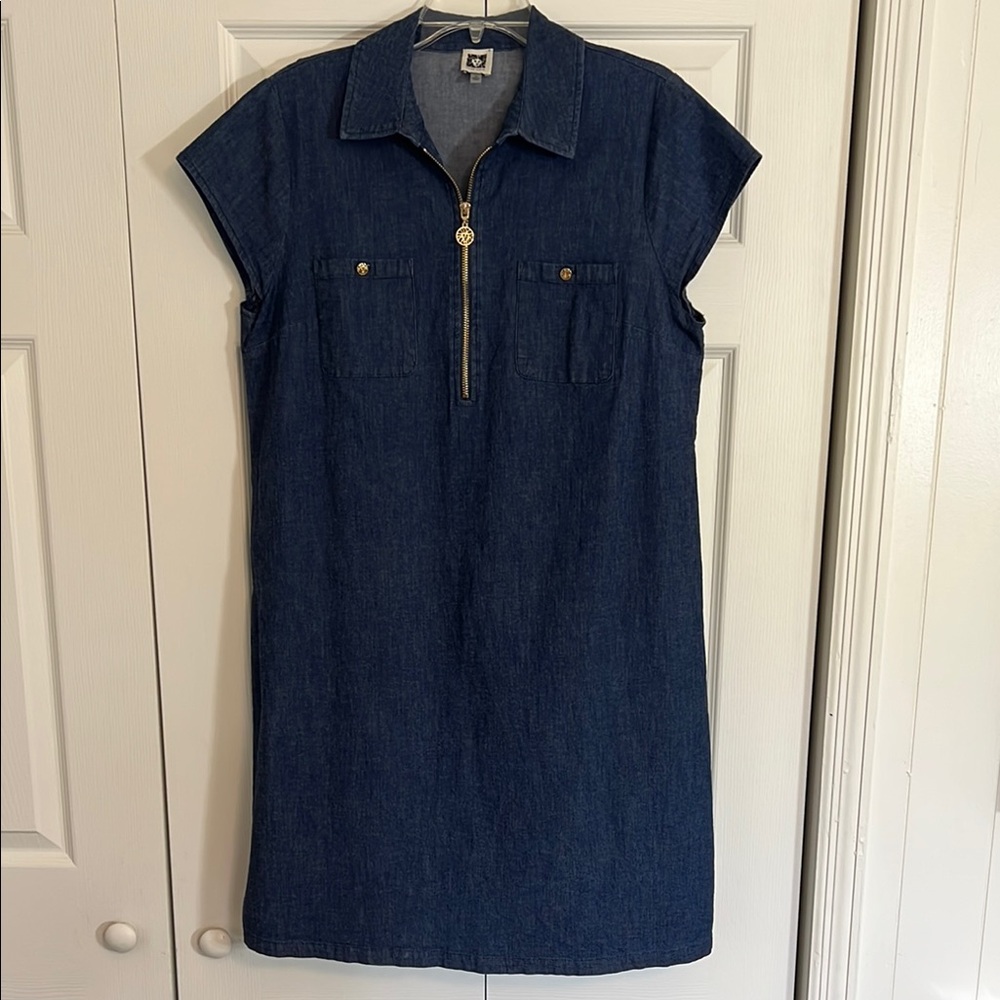 Anne Klein Women’s Size 10 Denim Dress F1.